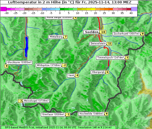 Temperatur, 14. 11. 2025