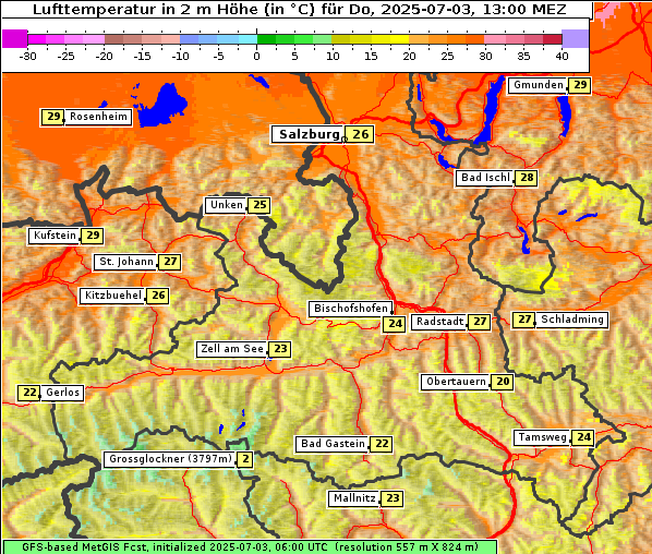 Temperatur, 3. 7. 2025