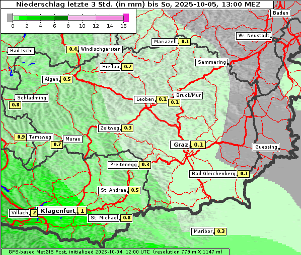 Niederschlag, 5. 10. 2025