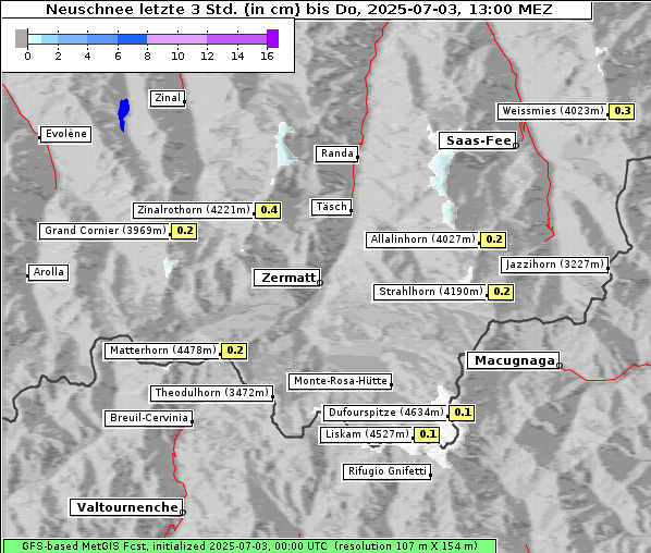 Neuschnee, 3. 7. 2025