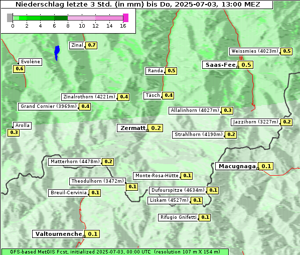 Niederschlag, 3. 7. 2025