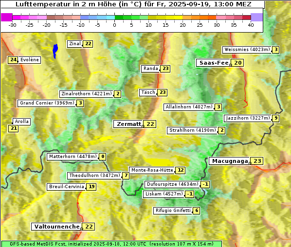 Temperatur, 19. 9. 2025