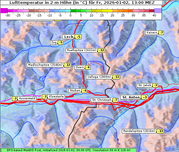 Temperatur, 2. 1. 2026