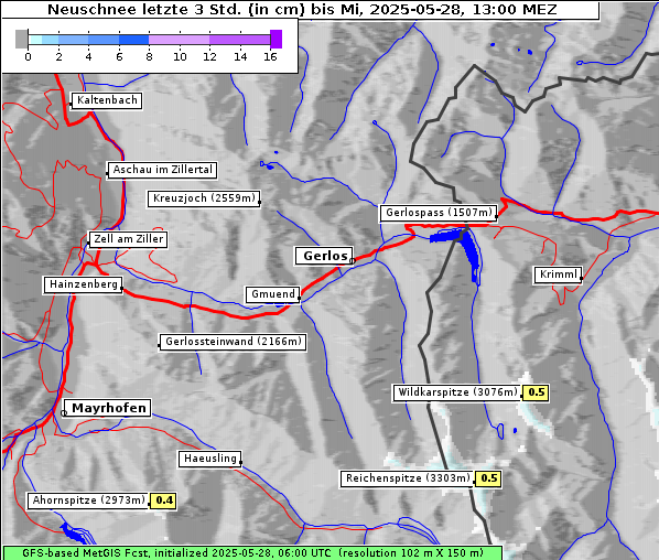 Neuschnee, 28. 5. 2025
