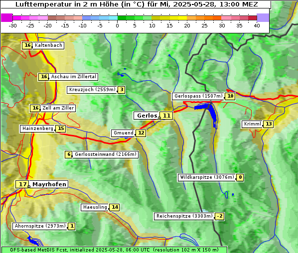 Temperatur, 28. 5. 2025