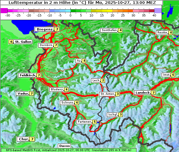Temperatur, 27. 10. 2025