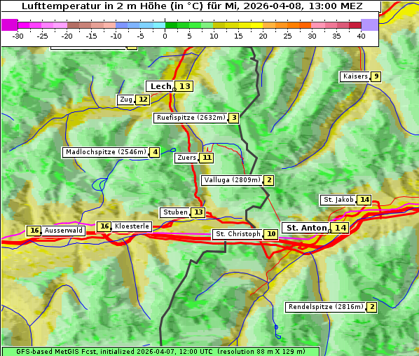 Temperatur, 8. 4. 2026
