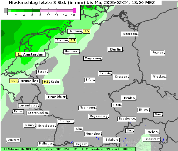 Niederschlag, 24. 2. 2025