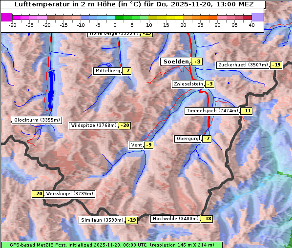 Temperatur, 20. 11. 2025