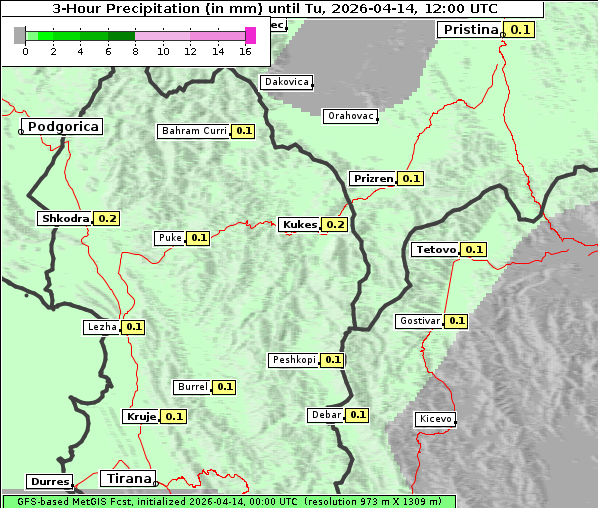 Niederschlag, 14. 4. 2026