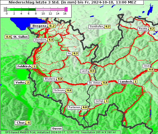 Niederschlag, 18. 10. 2024