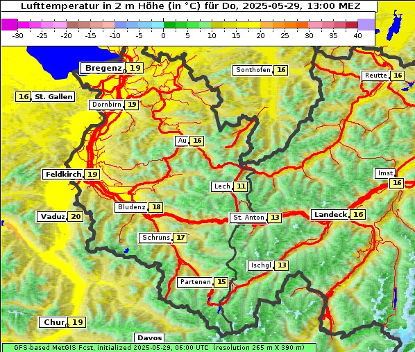 Temperatur, 29. 5. 2025