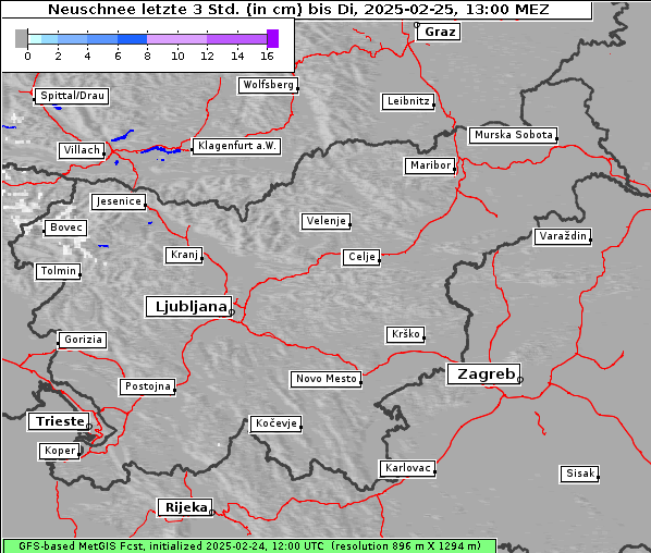 Neuschnee, 25. 2. 2025