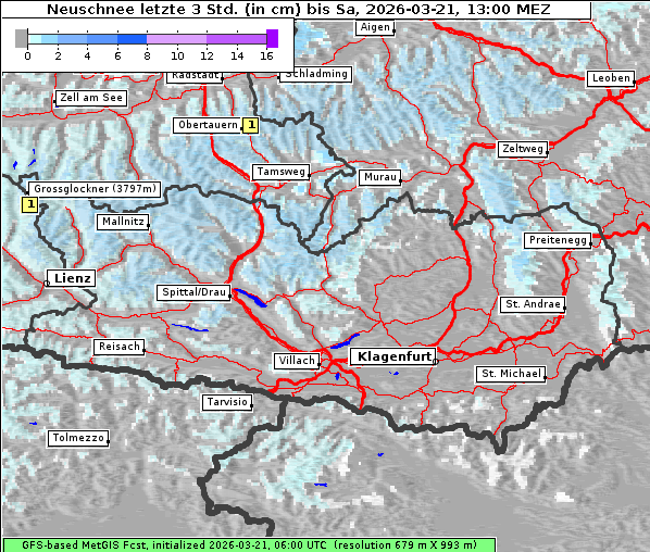 Neuschnee, 21. 3. 2026