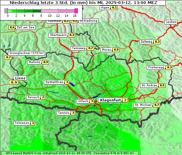 Niederschlag, 12. 3. 2025