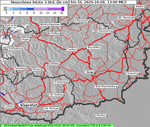 Neuschnee, 28. 10. 2025