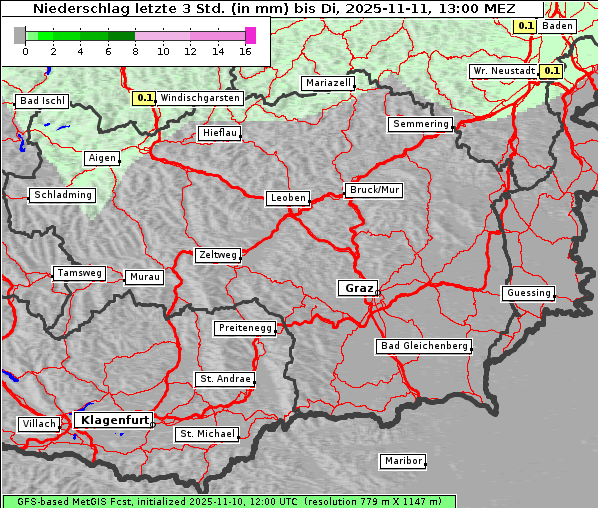 Niederschlag, 11. 11. 2025