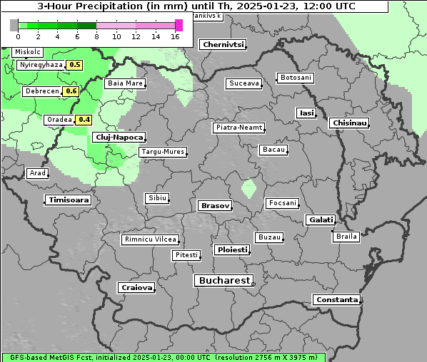 Niederschlag, 23. 1. 2025