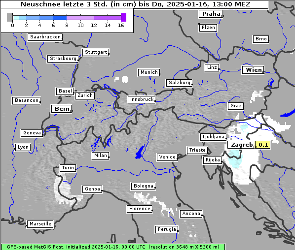 Neuschnee, 16. 1. 2025