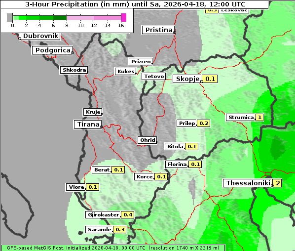 Niederschlag, 18. 4. 2026