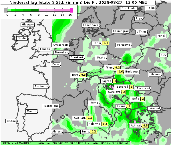 Niederschlag, 27. 3. 2026