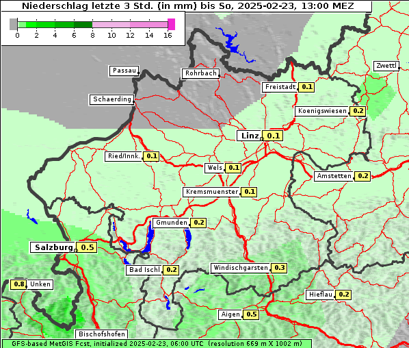 Niederschlag, 23. 2. 2025