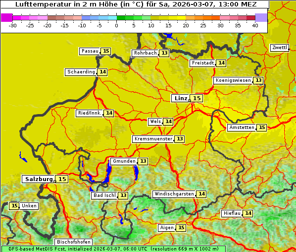Temperatur, 7. 3. 2026