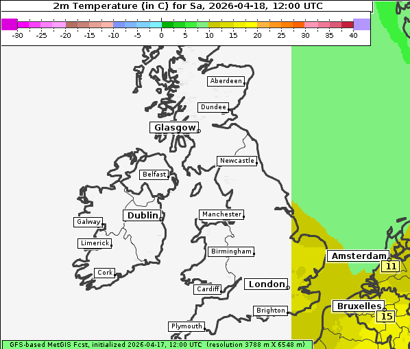Temperatur, 18. 4. 2026