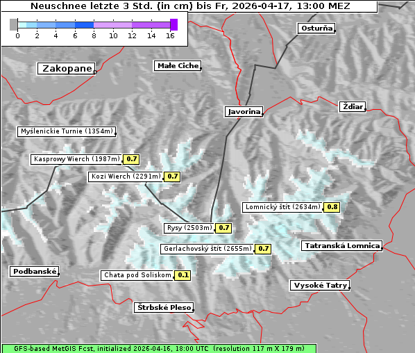 Neuschnee, 17. 4. 2026