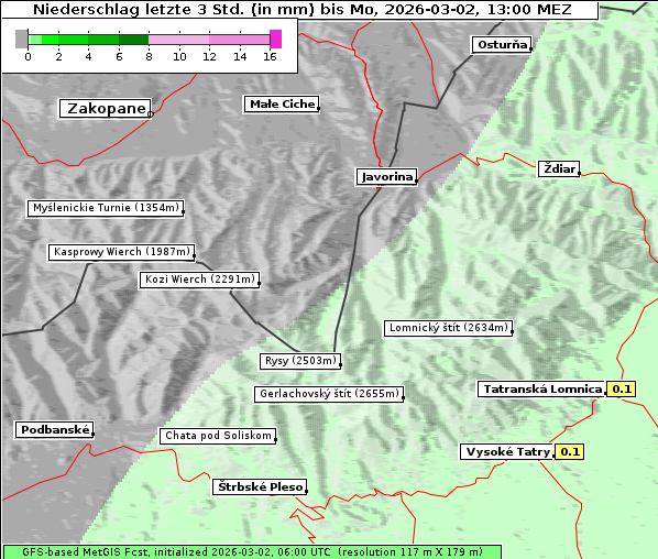 Niederschlag, 2. 3. 2026