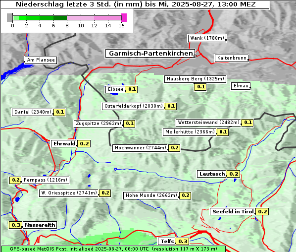 Niederschlag, 27. 8. 2025