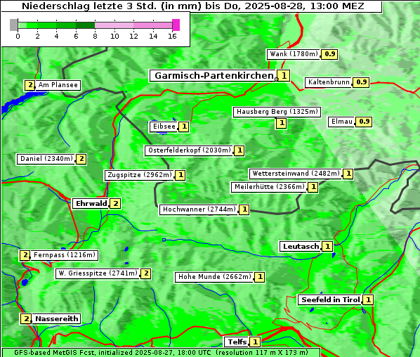 Niederschlag, 28. 8. 2025