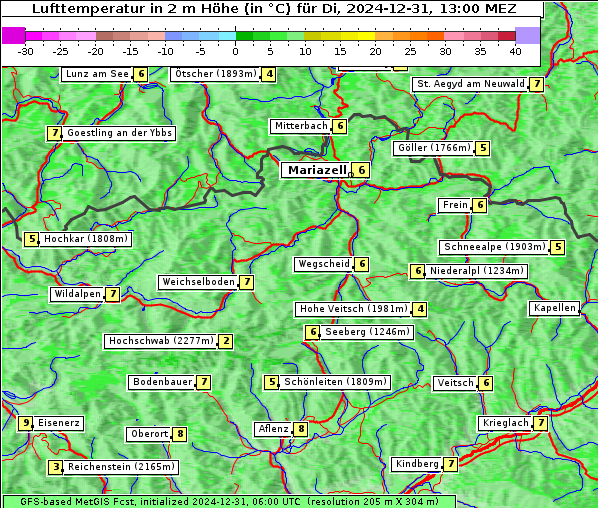 Temperatur, 31. 12. 2024