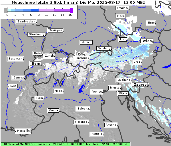 Neuschnee, 17. 3. 2025