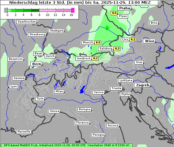 Niederschlag, 29. 11. 2025