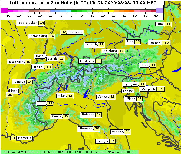 Temperatur, 3. 3. 2026