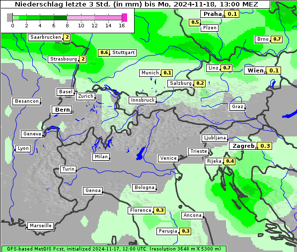Niederschlag, 18. 11. 2024