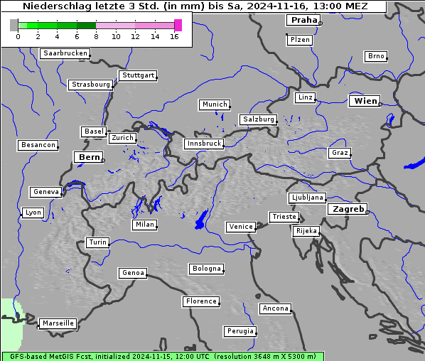 Niederschlag, 16. 11. 2024