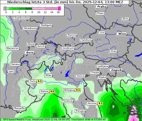 Niederschlag, 4. 12. 2025