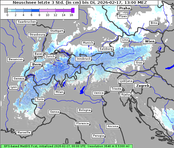 Neuschnee, 17. 2. 2026