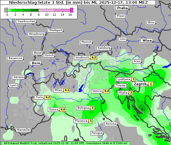 Niederschlag, 17. 12. 2025