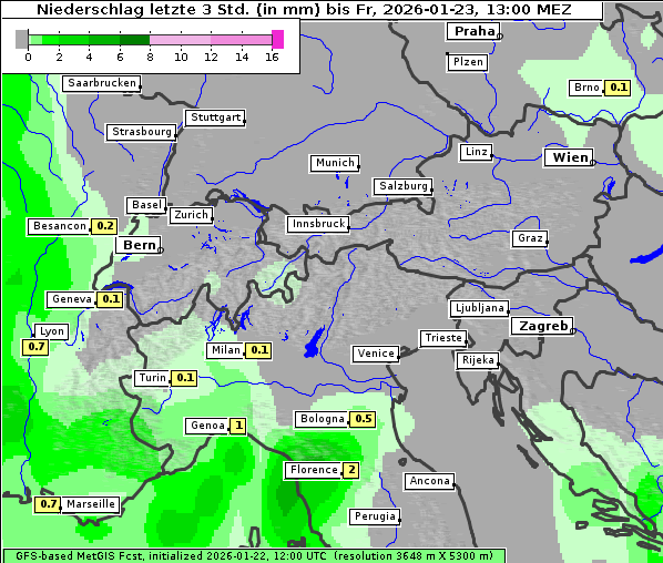 Niederschlag, 23. 1. 2026