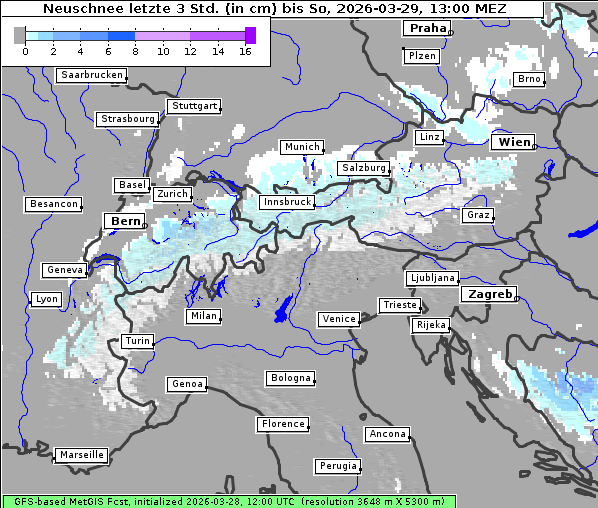 Neuschnee, 29. 3. 2026