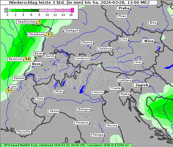 Niederschlag, 28. 3. 2026