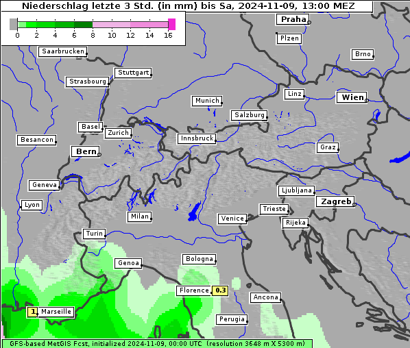 Niederschlag, 9. 11. 2024