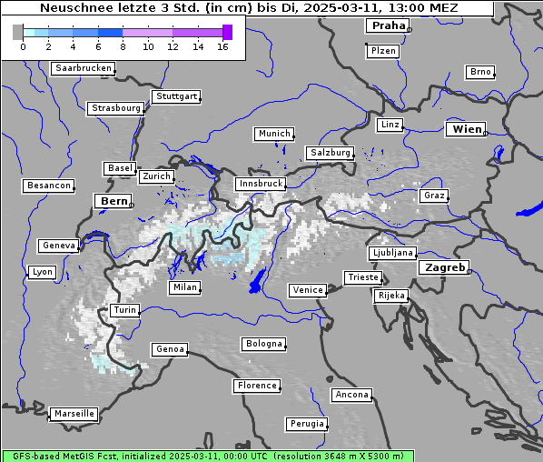 Neuschnee, 11. 3. 2025