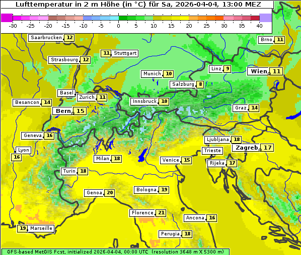 Temperatur, 4. 4. 2026