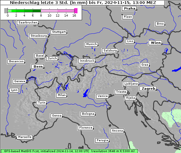 Niederschlag, 15. 11. 2024