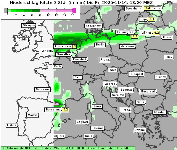 Niederschlag, 14. 11. 2025