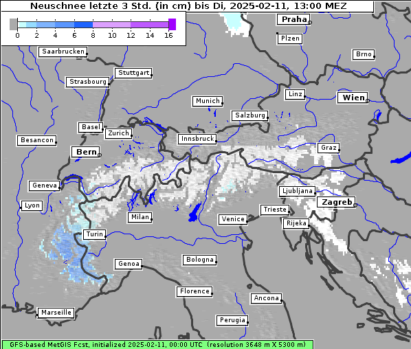 Neuschnee, 11. 2. 2025